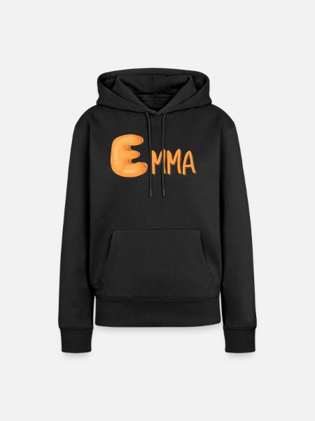 Emma - Sweat à capuche Premium bio Femme - noir