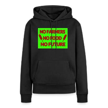 Bauer - Frauen Premium Bio Hoodie - Schwarz - Vorne - Julia (174cm)