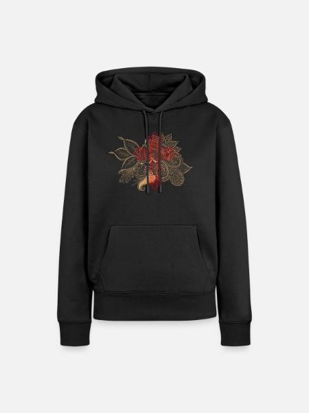 Kreuz - Frauen Premium Bio Hoodie - Schwarz