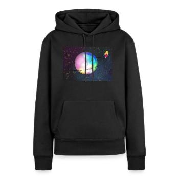 Ballerina - Frauen Premium Bio Hoodie - Schwarz - Vorne - Julia (174cm)