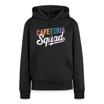 Profitez-en ensemble - Sweat à capuche Premium bio Femme - noir - Devant - Julia (174cm)