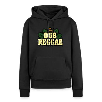 Dub Reggae - Sweat à capuche Premium bio Femme - noir - Devant - Julia (174cm)