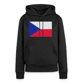 Tschechien - Frauen Premium Bio Hoodie - Schwarz - Vorne - Julia (174cm)