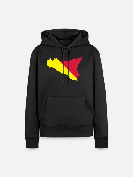 Sizilien - Frauen Premium Bio Hoodie - Schwarz