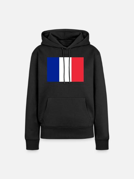 Flagge Frankreich - Frauen Premium Bio Hoodie - Schwarz