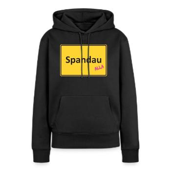 Spandau Ortseingang Alla - Frauen Premium Bio Hoodie - Schwarz - Vorne - Julia (174cm)