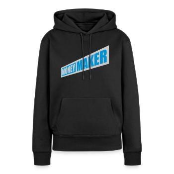 Money Maker Logo Text - Frauen Premium Bio Hoodie - Schwarz - Vorne - Julia (174cm)