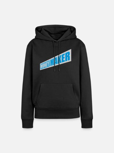 Money Maker Logo Text - Frauen Premium Bio Hoodie - Schwarz
