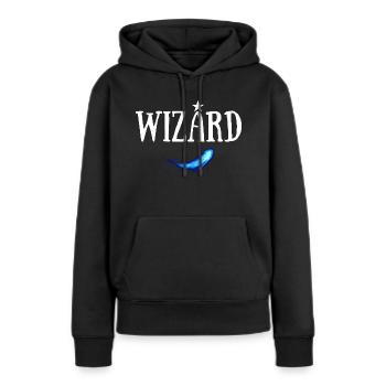 WIZARD JDR SORTILEGE - Sweat à capuche Premium bio Femme - noir - Devant - Julia (174cm)