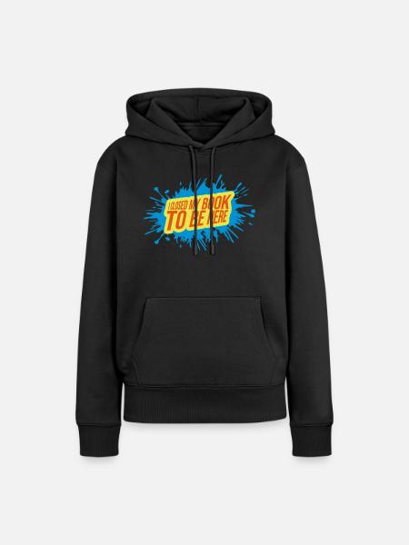 I closed my book - Frauen Premium Bio Hoodie - Schwarz
