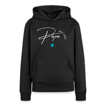 Bald Vater - Frauen Premium Bio Hoodie - Schwarz - Vorne - Julia (174cm)