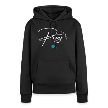 Bientôt papy - Sweat à capuche Premium bio Femme - noir - Devant - Julia (174cm)