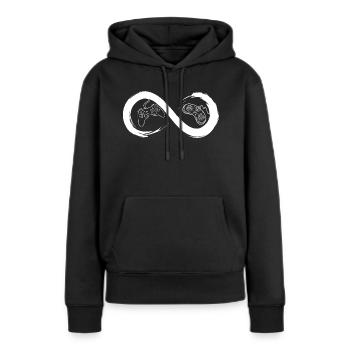 Unendliche Konsole - Frauen Premium Bio Hoodie - Schwarz - Vorne - Julia (174cm)