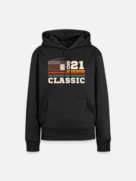 Retro-Klassiker 2021 Jubiläum - Frauen Premium Bio Hoodie - Schwarz