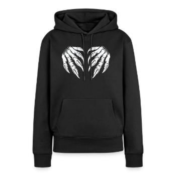 krallen 2 - Frauen Premium Bio Hoodie - Schwarz - Vorne - Julia (174cm)