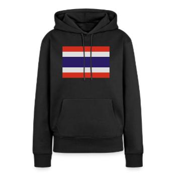thailand - Sweat à capuche Premium bio Femme - noir - Devant - Julia (174cm)