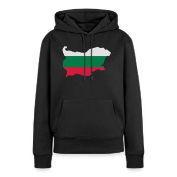 Bulgarien - Frauen Premium Bio Hoodie - Schwarz - Vorne - Julia (174cm)