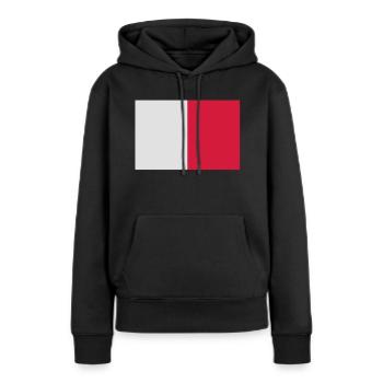 Malte - Sweat à capuche Premium bio Femme - noir - Devant - Julia (174cm)
