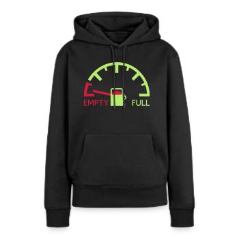 tachymètre tachymètre vide Refuel Refuel pointeur - Sweat à capuche Premium bio Femme - noir - Devant - Julia (174cm)