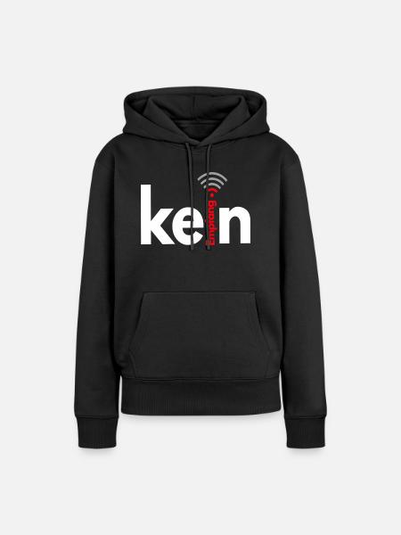 kein Empfang - Frauen Premium Bio Hoodie - Schwarz