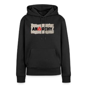 Anarchie - Frauen Premium Bio Hoodie - Schwarz - Vorne - Julia (174cm)