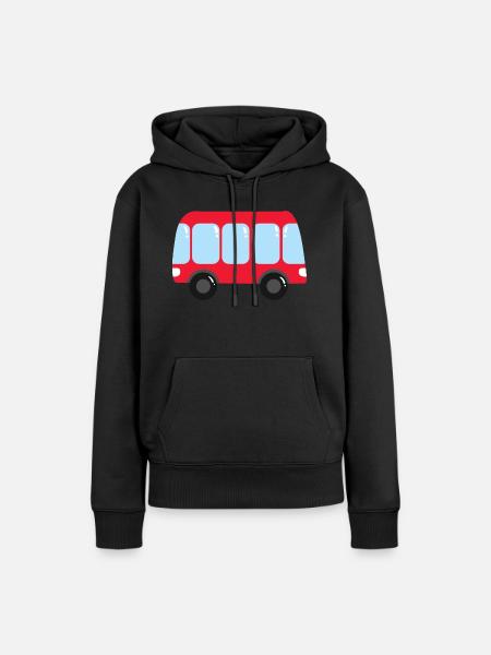 Bus Rot - Frauen Premium Bio Hoodie - Schwarz