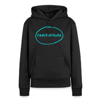 Frauenpower - Heldin des Tages - Frauen Premium Bio Hoodie - Schwarz - Vorne - Julia (174cm)
