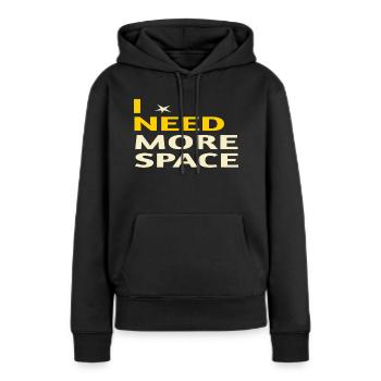 Espaces libres - Dicton ironique - Sweat à capuche Premium bio Femme - noir - Devant - Julia (174cm)