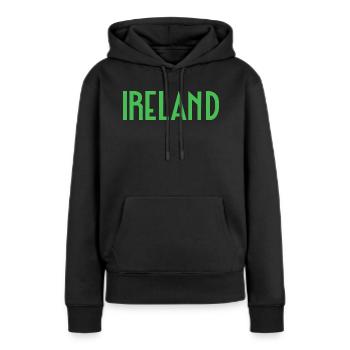 Irland - Frauen Premium Bio Hoodie - Schwarz - Vorne - Julia (174cm)