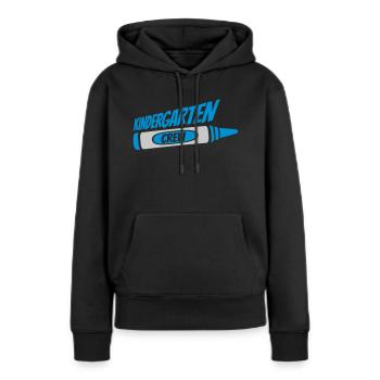 Équipe de l’équipe de maternelle du crayon de cire - Sweat à capuche Premium bio Femme - noir - Devant - Julia (174cm)