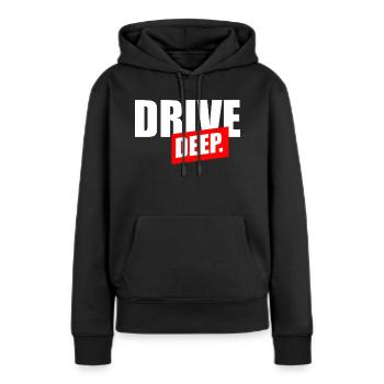 Conduisez en profondeur - Sweat à capuche Premium bio Femme - noir - Devant - Julia (174cm)