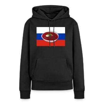Borschtsch, Russische Suppe - Frauen Premium Bio Hoodie - Schwarz - Vorne - Julia (174cm)