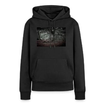Dans la forêt de contes de fées - Sweat à capuche Premium bio Femme - noir - Devant - Julia (174cm)