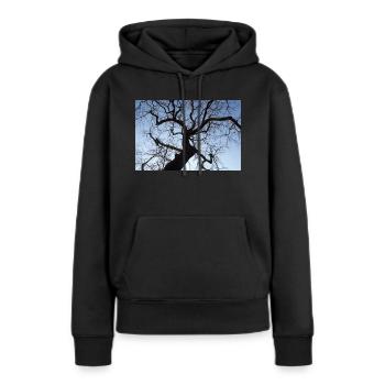 Kahler Baum - Frauen Premium Bio Hoodie - Schwarz - Vorne - Julia (174cm)