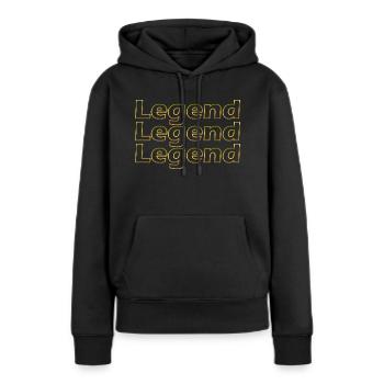 Legend Legend Legend Cadeau - Sweat à capuche Premium bio Femme - noir - Devant - Julia (174cm)