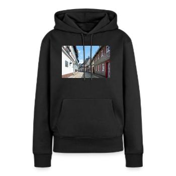 vieille ville de (Altstadt) Goslar Basse-Saxe - Sweat à capuche Premium bio Femme - noir - Devant - Julia (174cm)