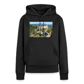 Festung Knin (Kninska tvrđava) Kroatien - Frauen Premium Bio Hoodie - Schwarz - Vorne - Julia (174cm)