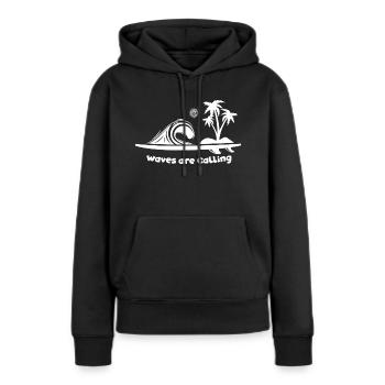 Surfing Surfboard Surfer Wassersport - Frauen Premium Bio Hoodie - Schwarz - Vorne - Julia (174cm)