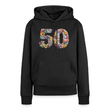50. Geburtstag Vintage Retro Jahrgang 1973 Geburtstag - Frauen Premium Bio Hoodie - Schwarz - Vorne - Julia (174cm)