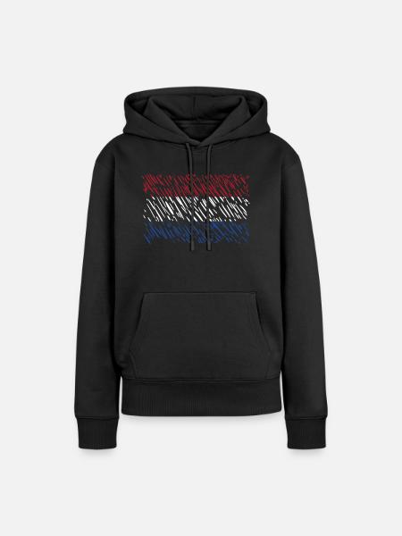 Niederlande - Frauen Premium Bio Hoodie - Schwarz