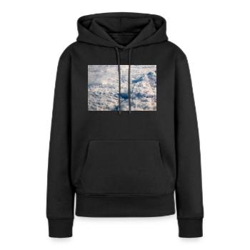 Formations nuageuses et Alpes près de la Zugspitze - Sweat à capuche Premium bio Femme - noir - Devant - Julia (174cm)