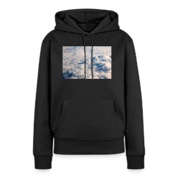 Formations nuageuses et Alpes près de la Zugspitze - Sweat à capuche Premium bio Femme - noir - Devant - Julia (174cm)