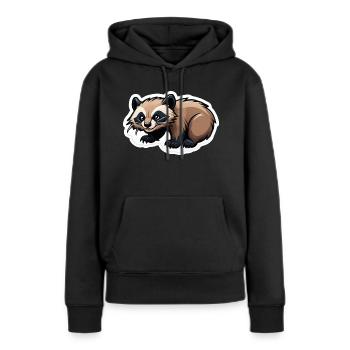 Wolverine Baby Scandinavia Animal Sauvage Sticker Järv - Sweat à capuche Premium bio Femme - noir - Devant - Julia (174cm)