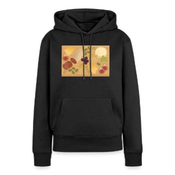 Charcuterie-Brett - Frauen Premium Bio Hoodie - Schwarz - Vorne - Julia (174cm)