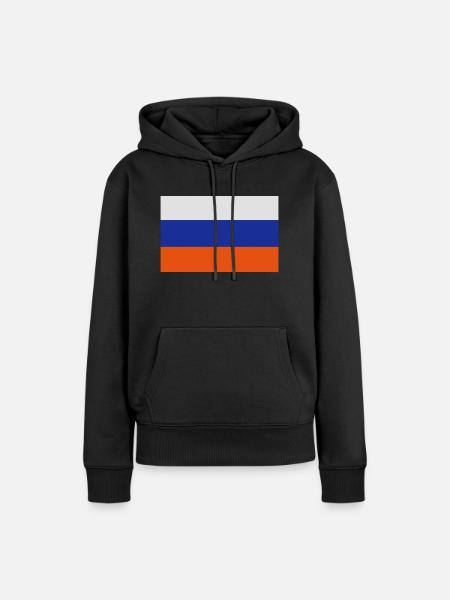 Russische Flagge - Frauen Premium Bio Hoodie - Schwarz