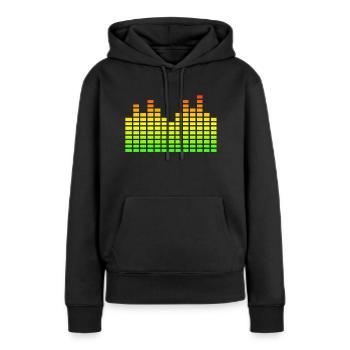 Equalizer - Frauen Premium Bio Hoodie - Schwarz - Vorne - Julia (174cm)