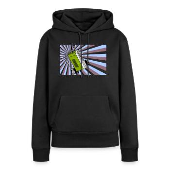 Walkman, retro, nerd, vintage, old school - Frauen Premium Bio Hoodie - Schwarz - Vorne - Julia (174cm)