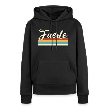 Fuerteventura - Fuerte - Kanaren - Spanien - Insel - Frauen Premium Bio Hoodie - Schwarz - Vorne - Julia (174cm)