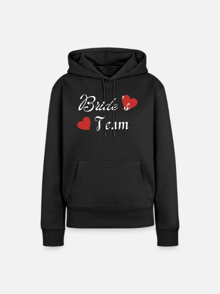 Das Team der Braut - Frauen Premium Bio Hoodie - Schwarz