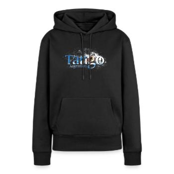 tango - Sweat à capuche Premium bio Femme - noir - Devant - Julia (174cm)